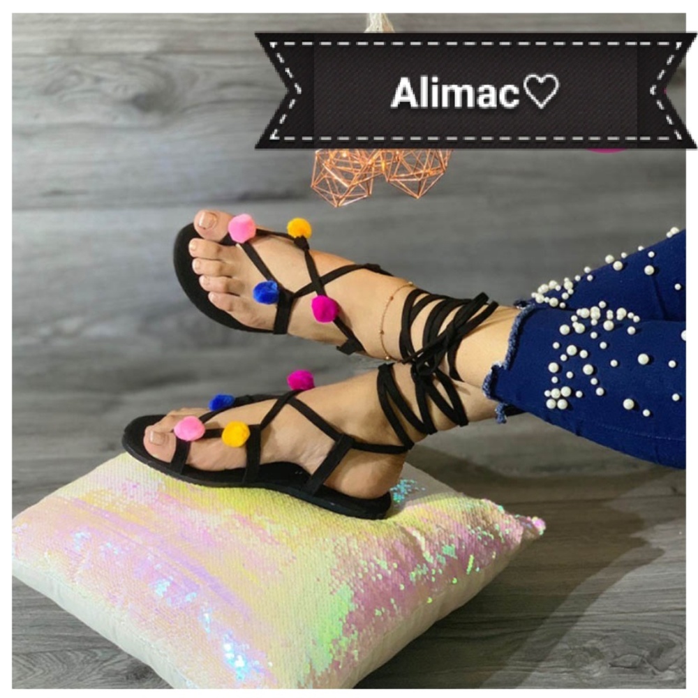 Pom Pom Fiesta Sandals